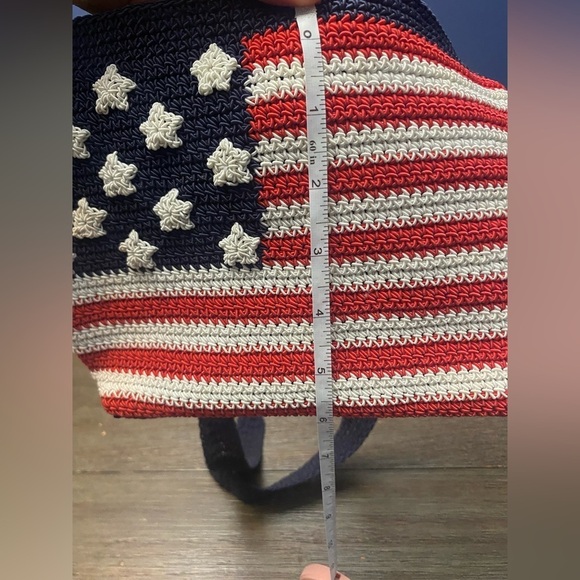 Americana July 4th Patriotic Flag Purse Handbag NEW Crochet - Picture 5 of 7